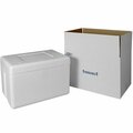 Plastilite Insulated Shipping Box with Foam Cooler 19 1/2'' x 12 1/2'' x 12 1/2'' - 1 1/2'' Thick 451PC50CPLT